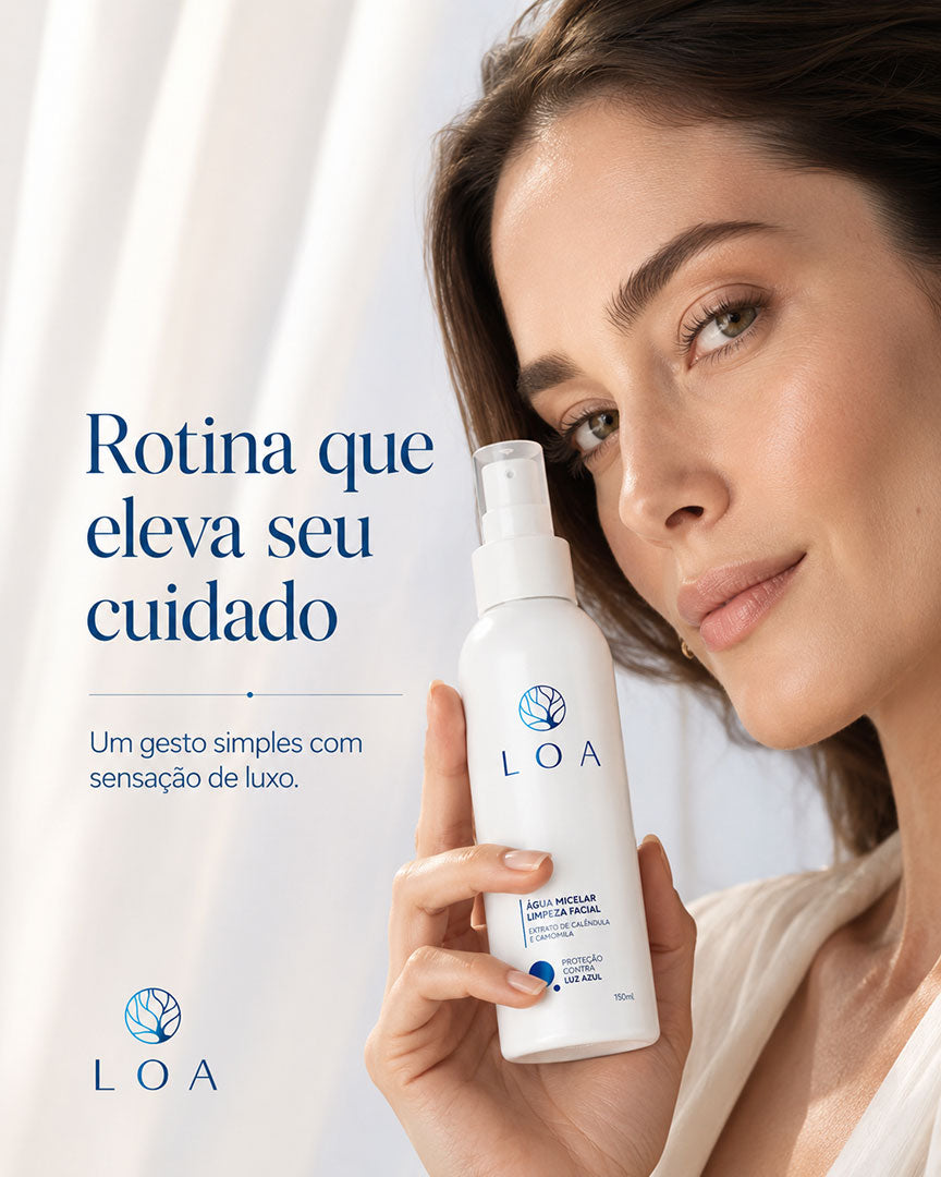 Água Micelar LOA® 150 ml – Limpeza, Hidratação e Remoção de Maquiagem