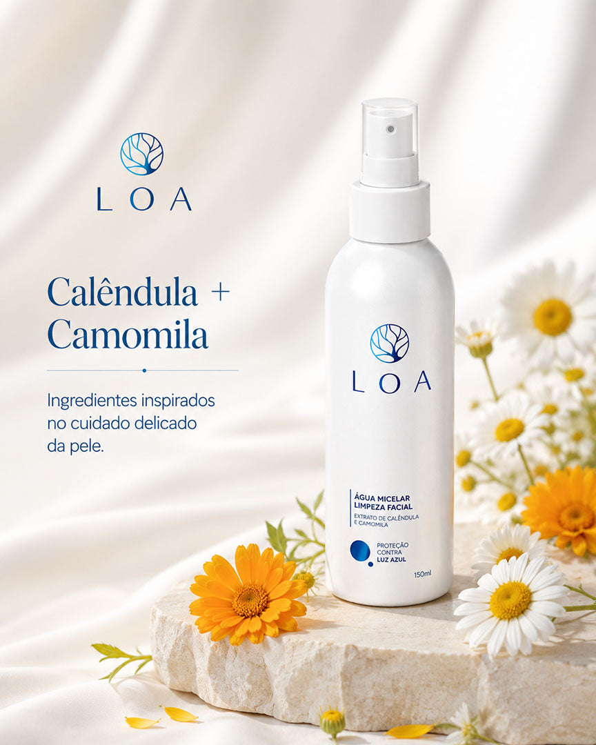 Água Micelar LOA® 150 ml – Limpeza, Hidratação e Remoção de Maquiagem
